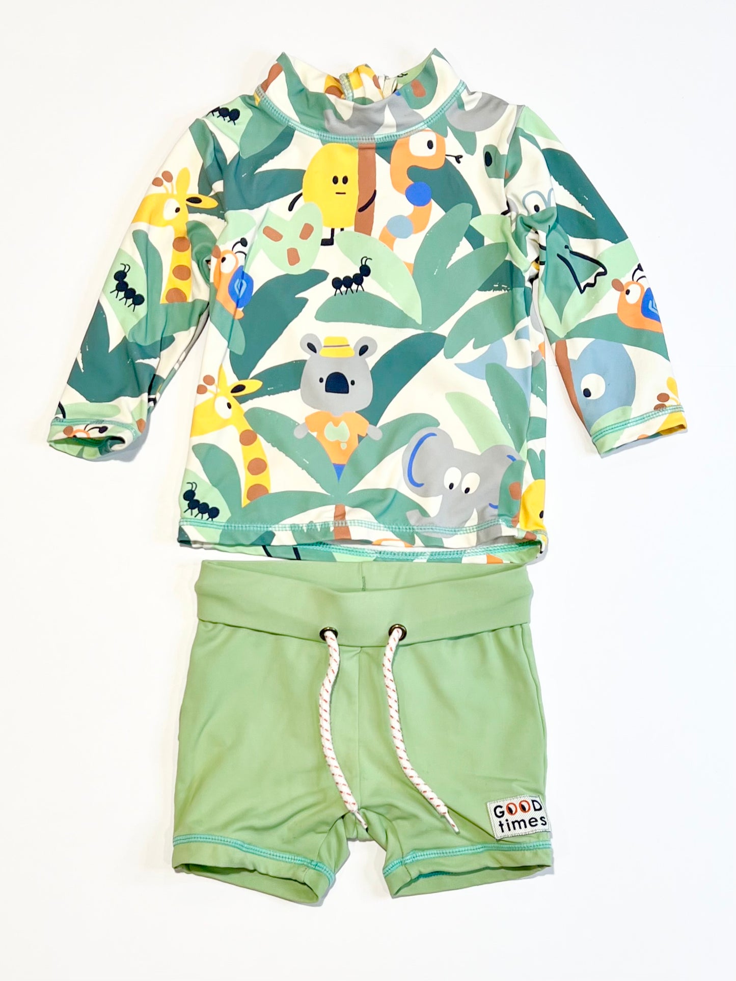 Green leafy swim set - Size 0
