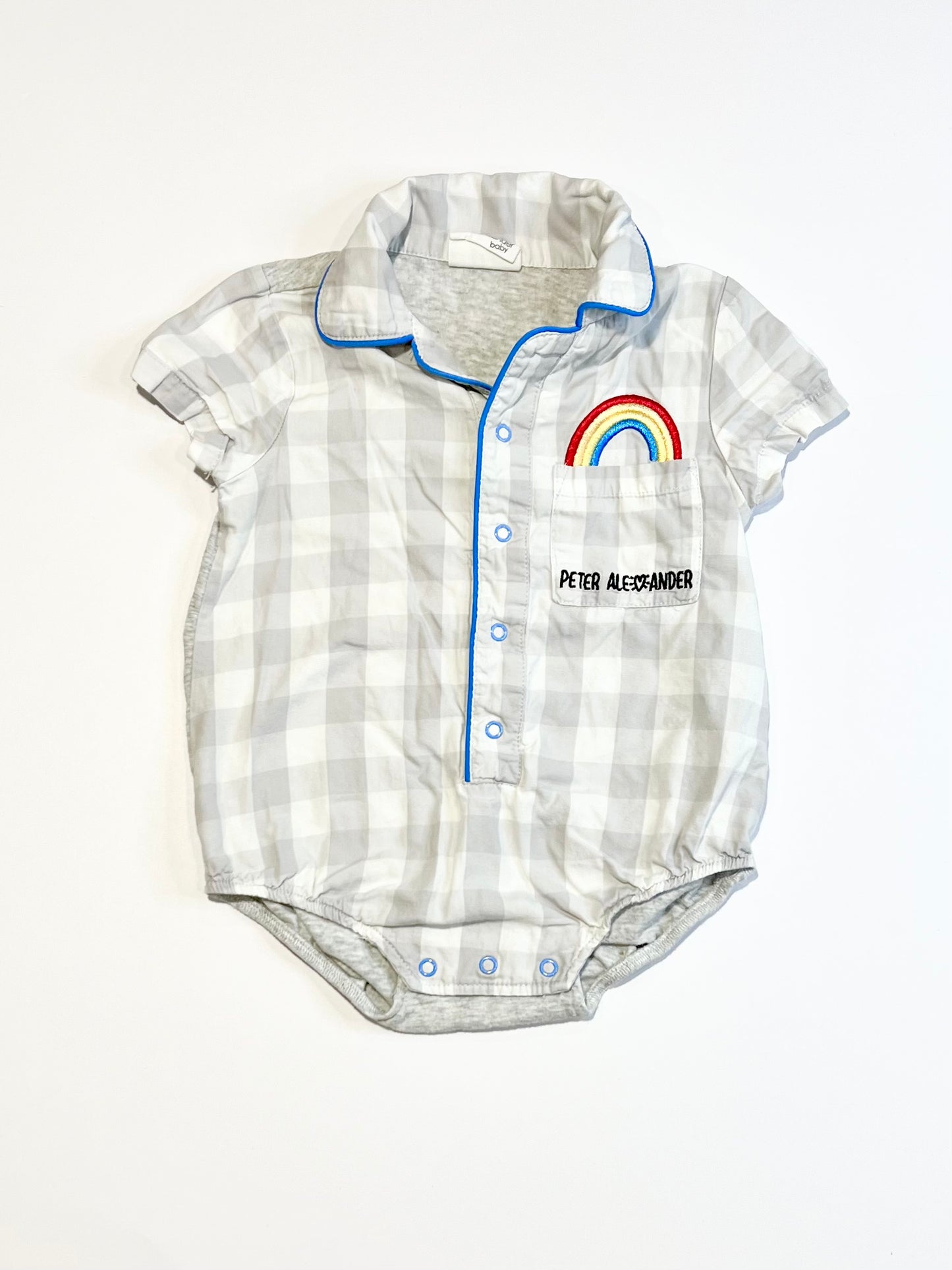 Checkered romper - Size 0