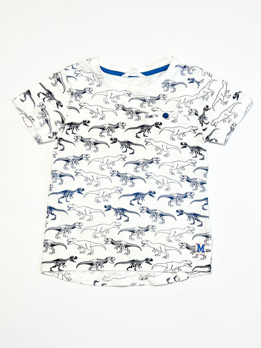 White dinos tee - Size 4