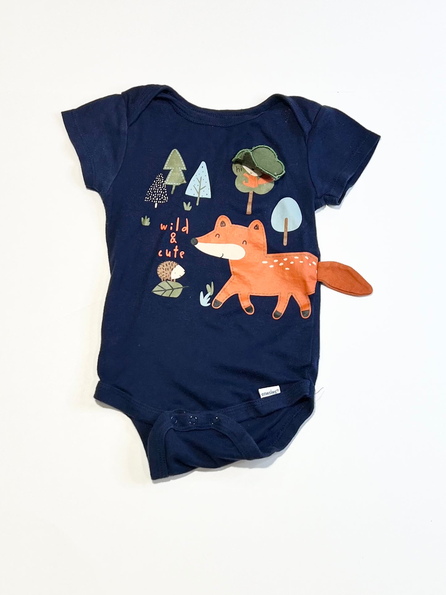 Navy fox bodysuit - Size 6-9 months