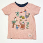 Striped animals tee - Size 4