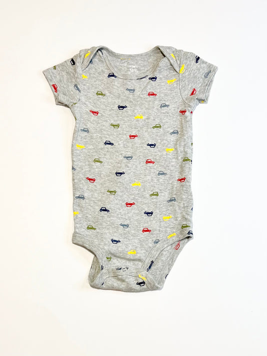 Grey cars bodysuit - Size 9-12 months