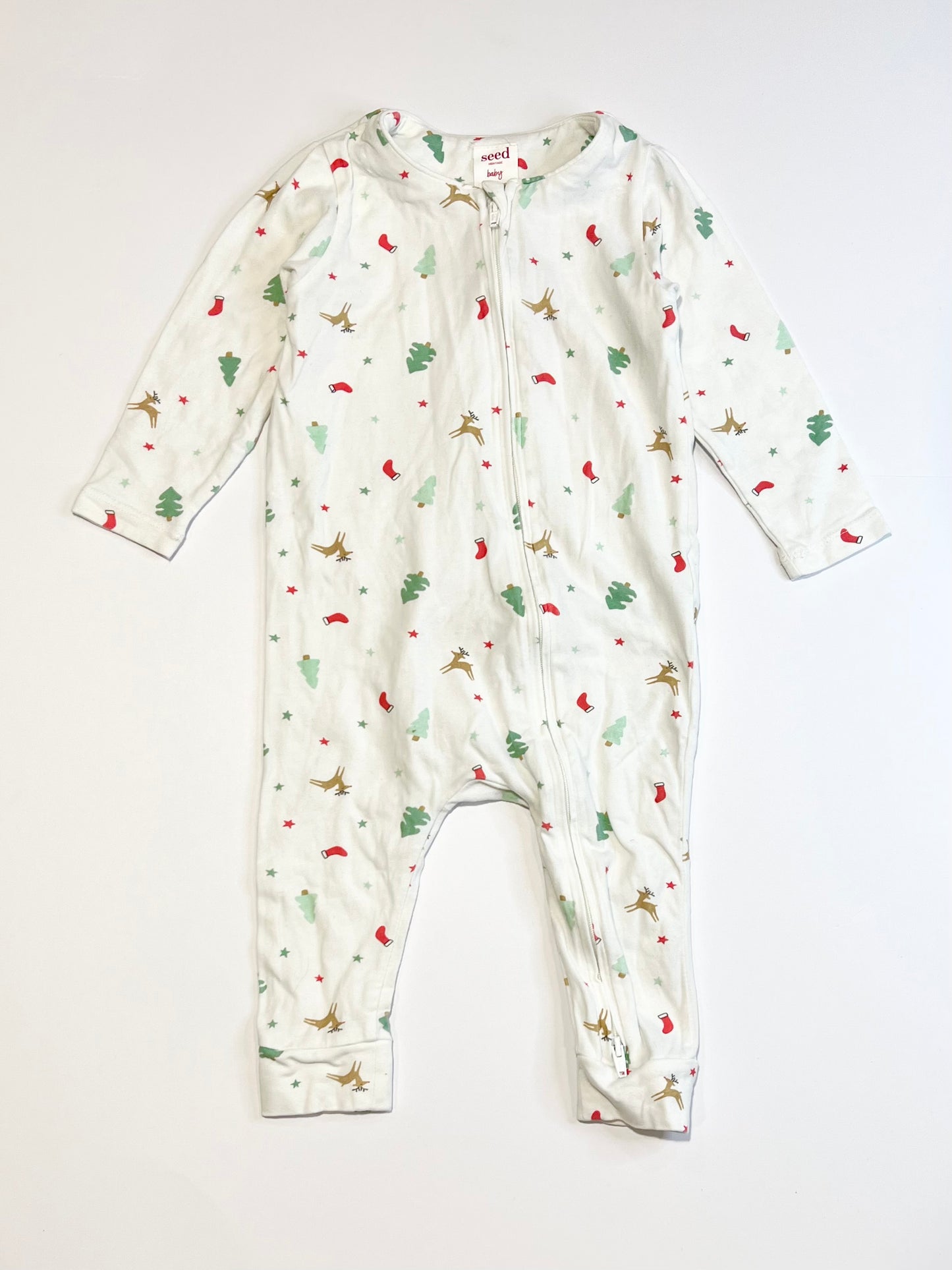 Christmas zip onesie - Size 0