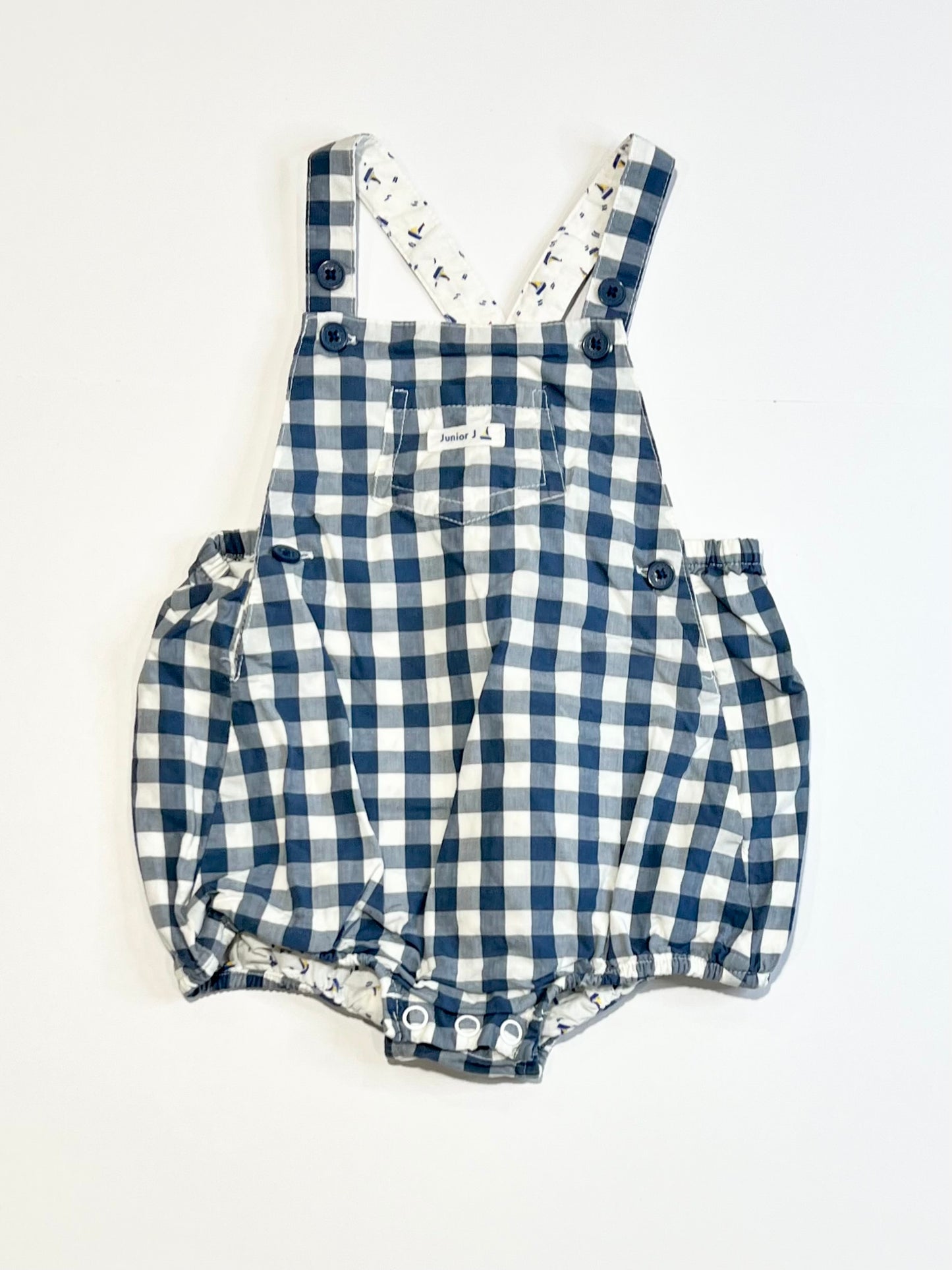 Checkered romper - Size 6-9 months