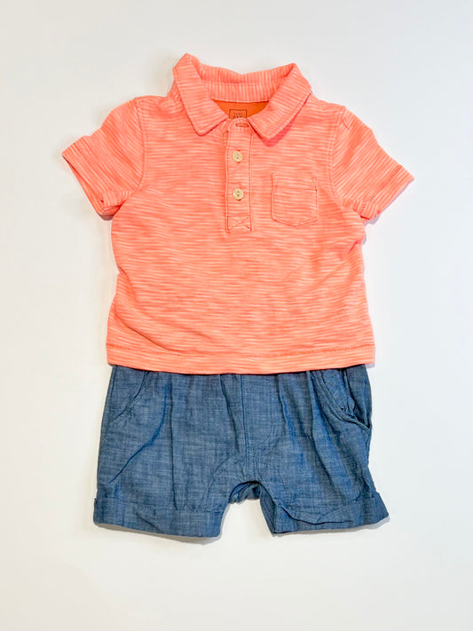 Polo shirt romper - Size 0