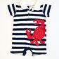 Striped crab romper - Size 0