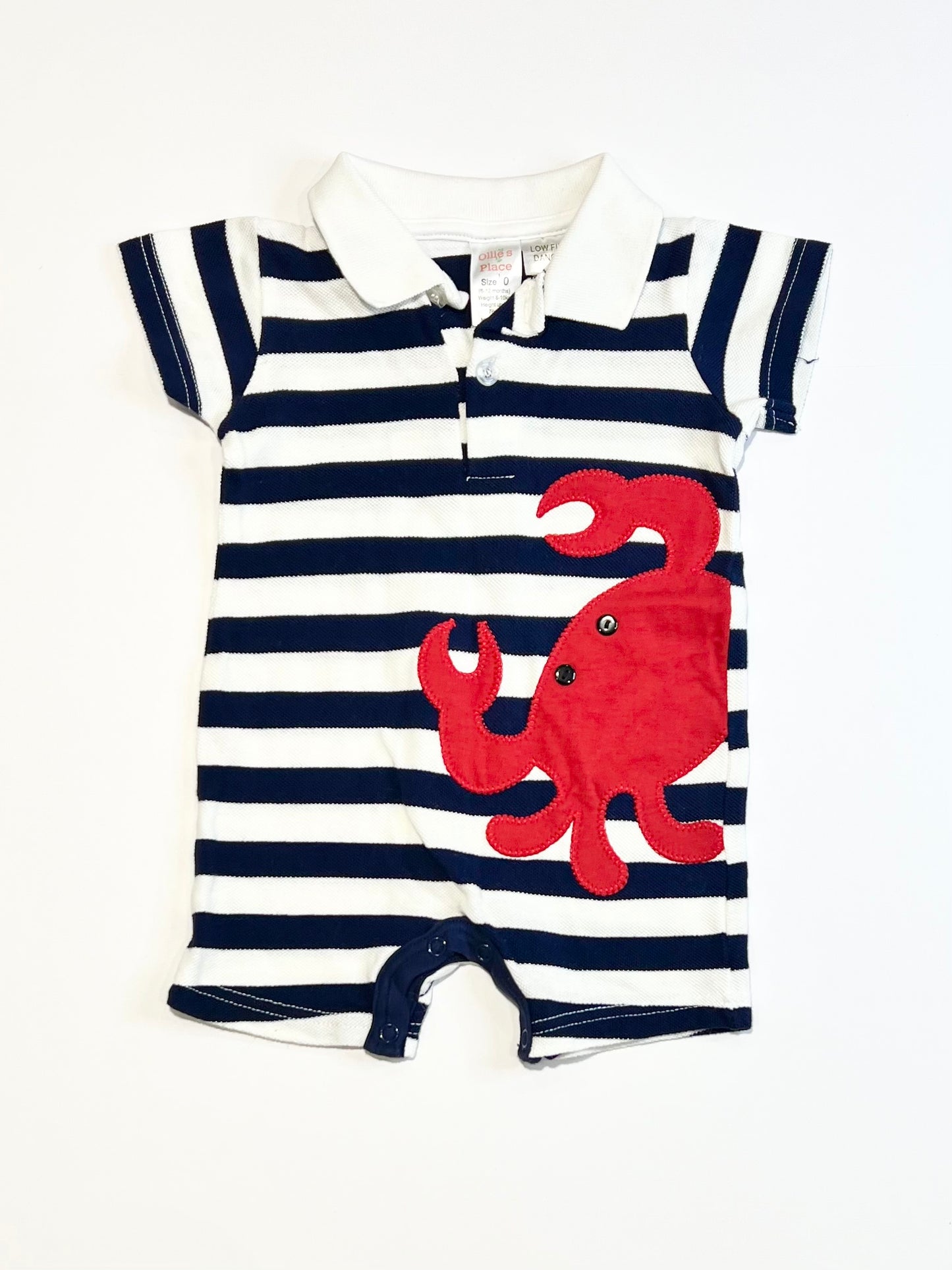 Striped crab romper - Size 0