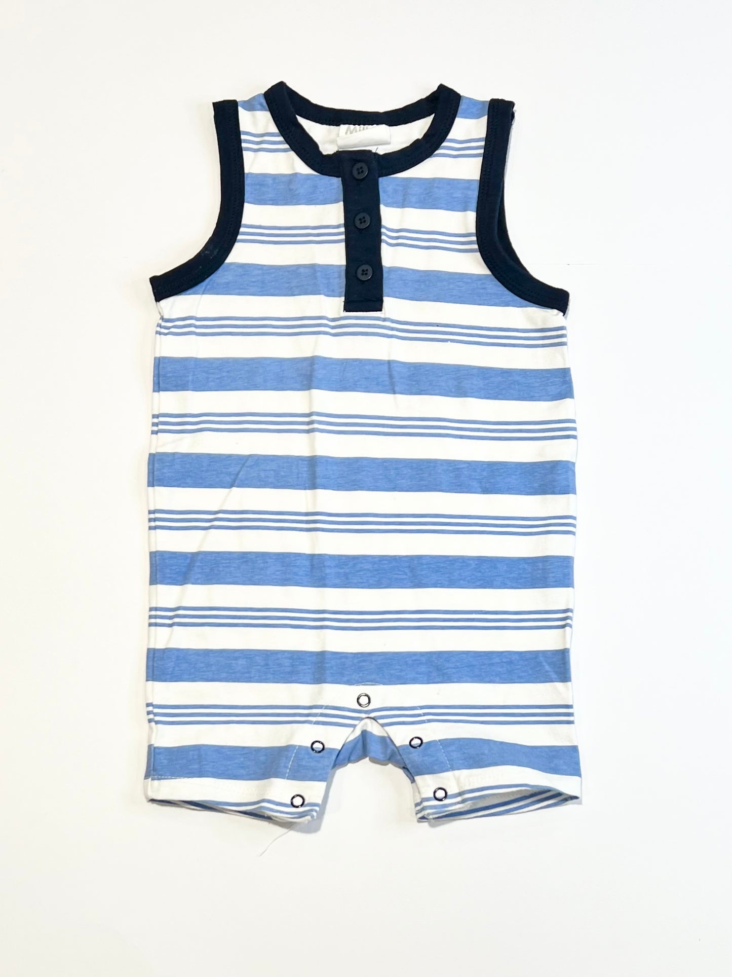 Blue striped romper - Size 0