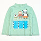 Green animals rashie - Size 4
