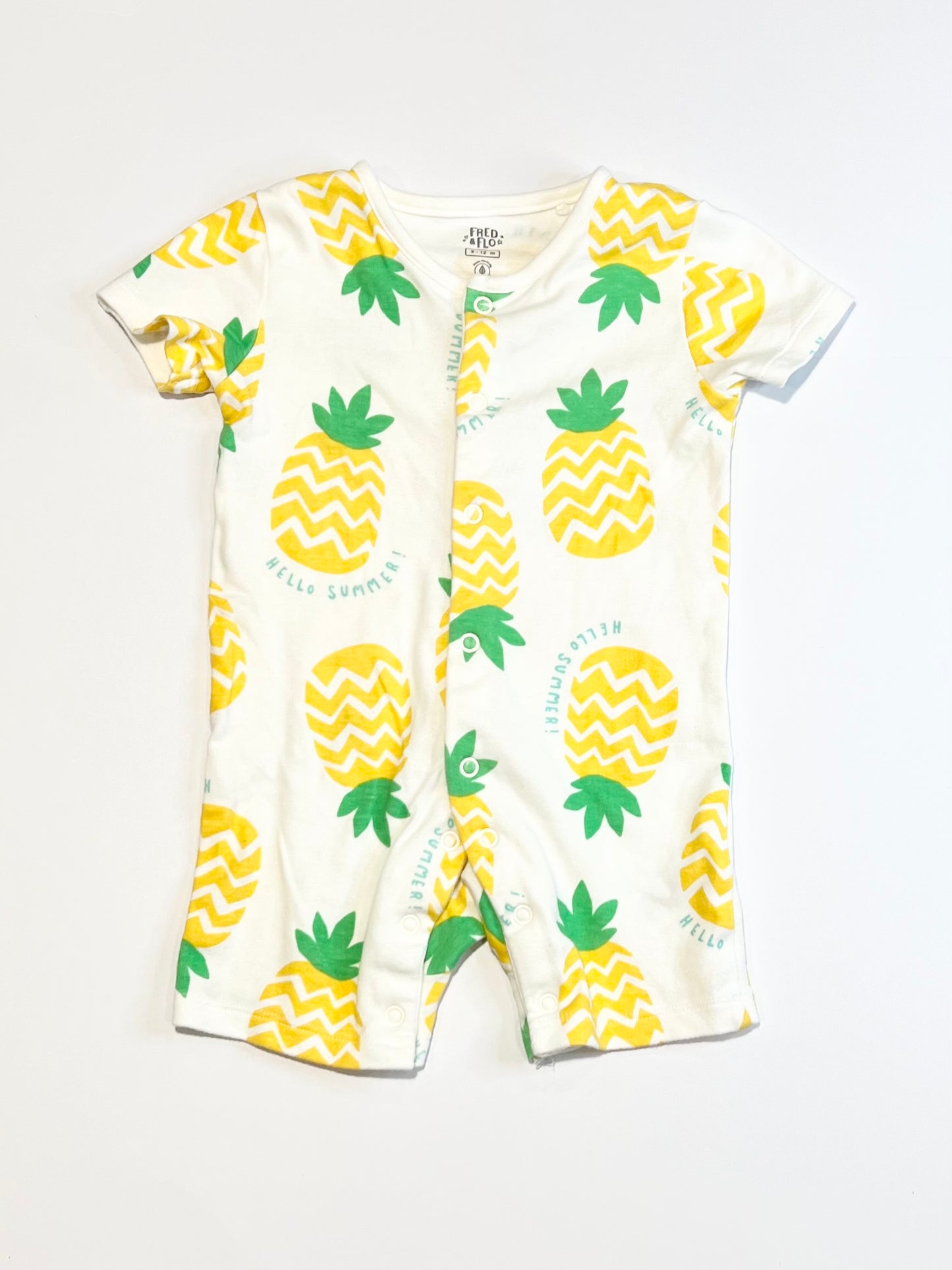Pineapples romper - Size 9-12 months