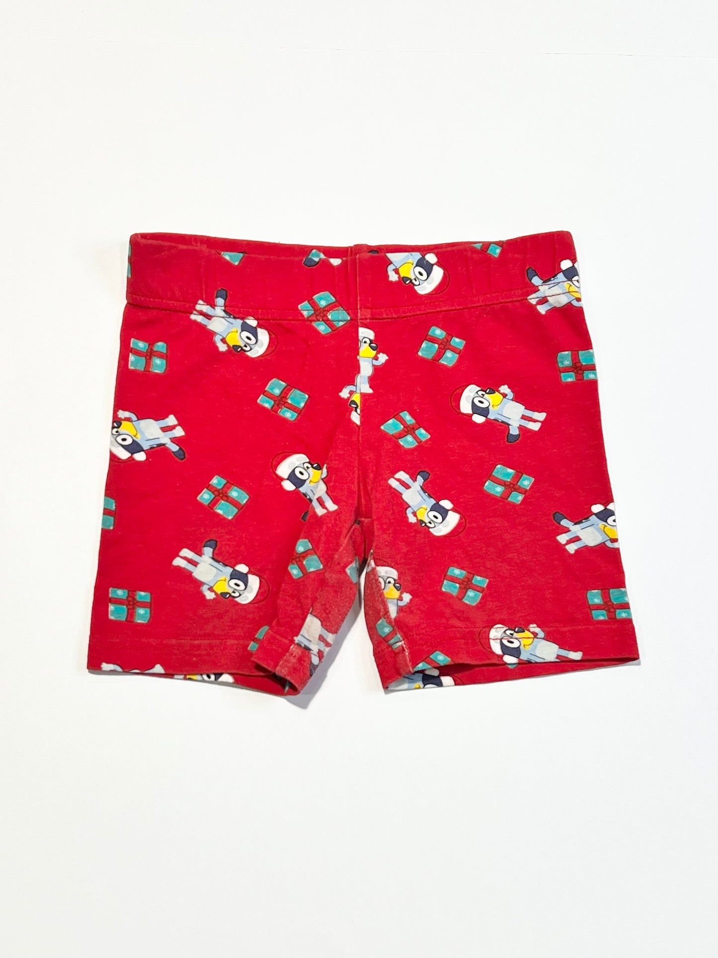 Christmas Bluey bike shorts - Size 4