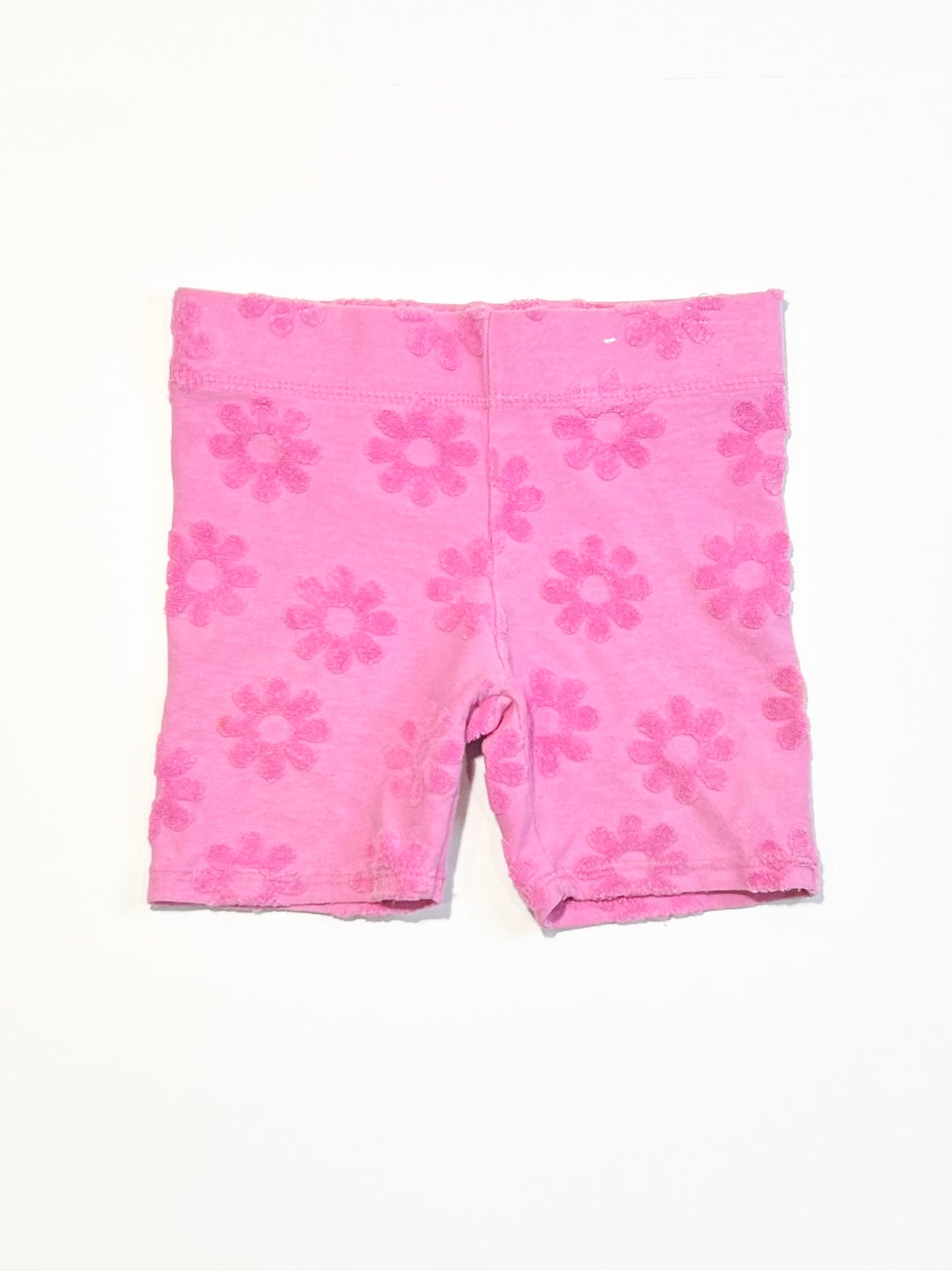 Terry floral bike shorts - Size 4