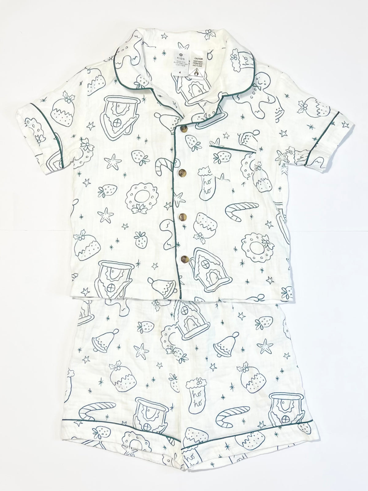 Christmas muslin pyjamas - Size 4
