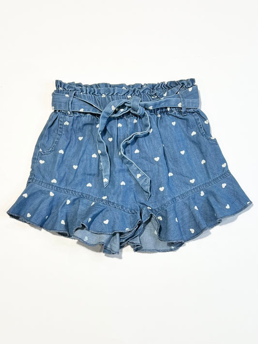 Chambray ruffle shorts - Size 4