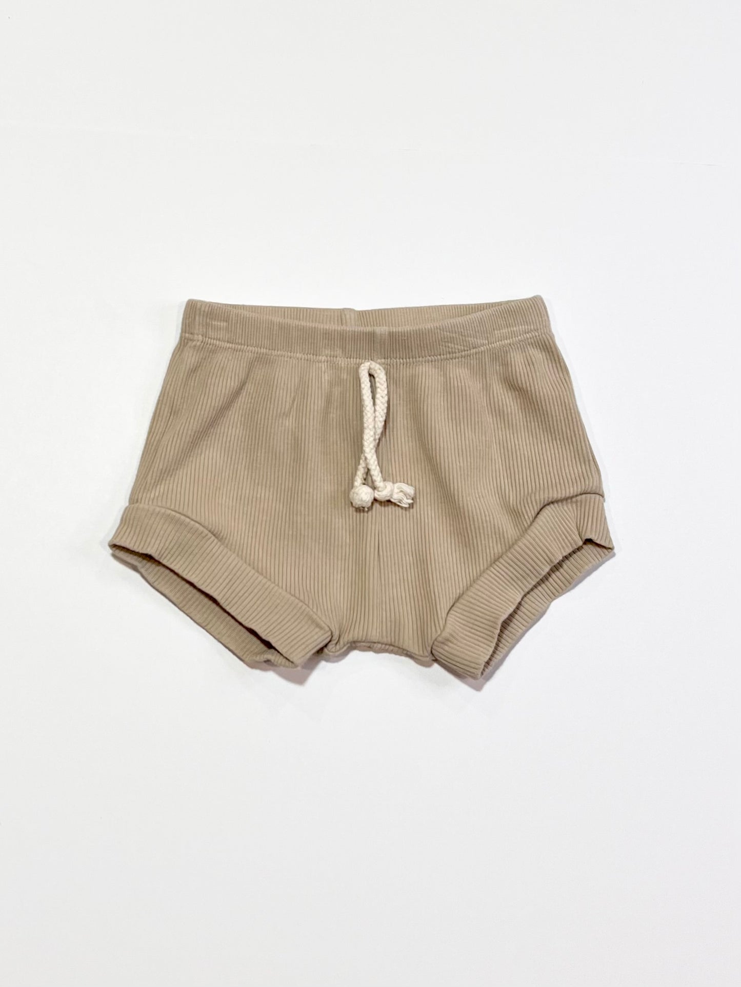 Brown ribbed shorties - Size 1