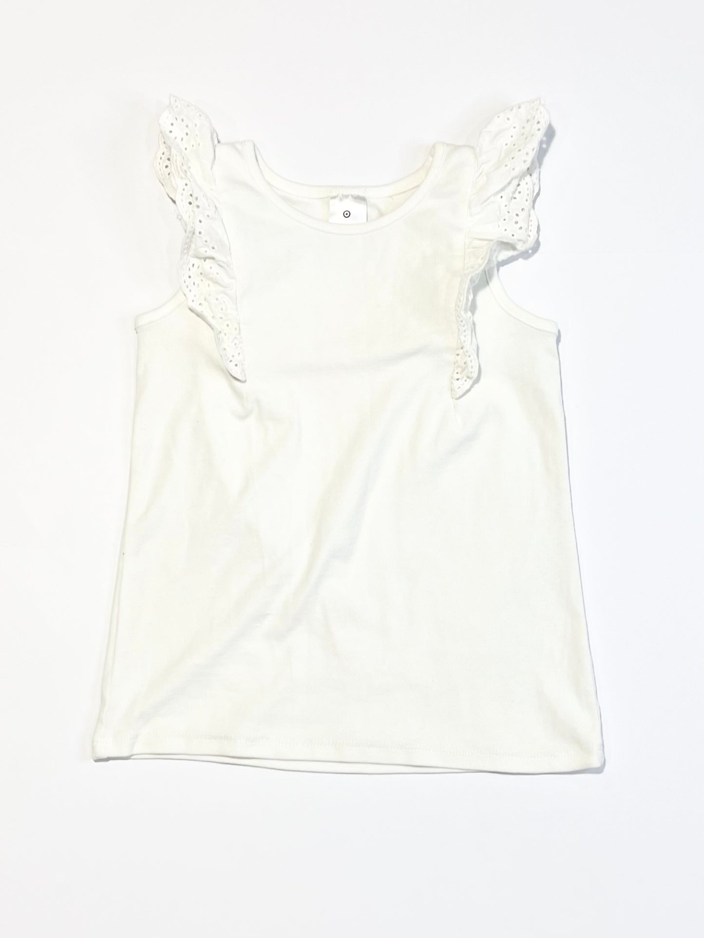 White ruffle tank - Size 4