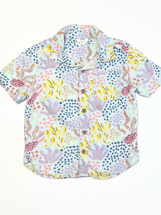 Woven coral shirt - Size 4