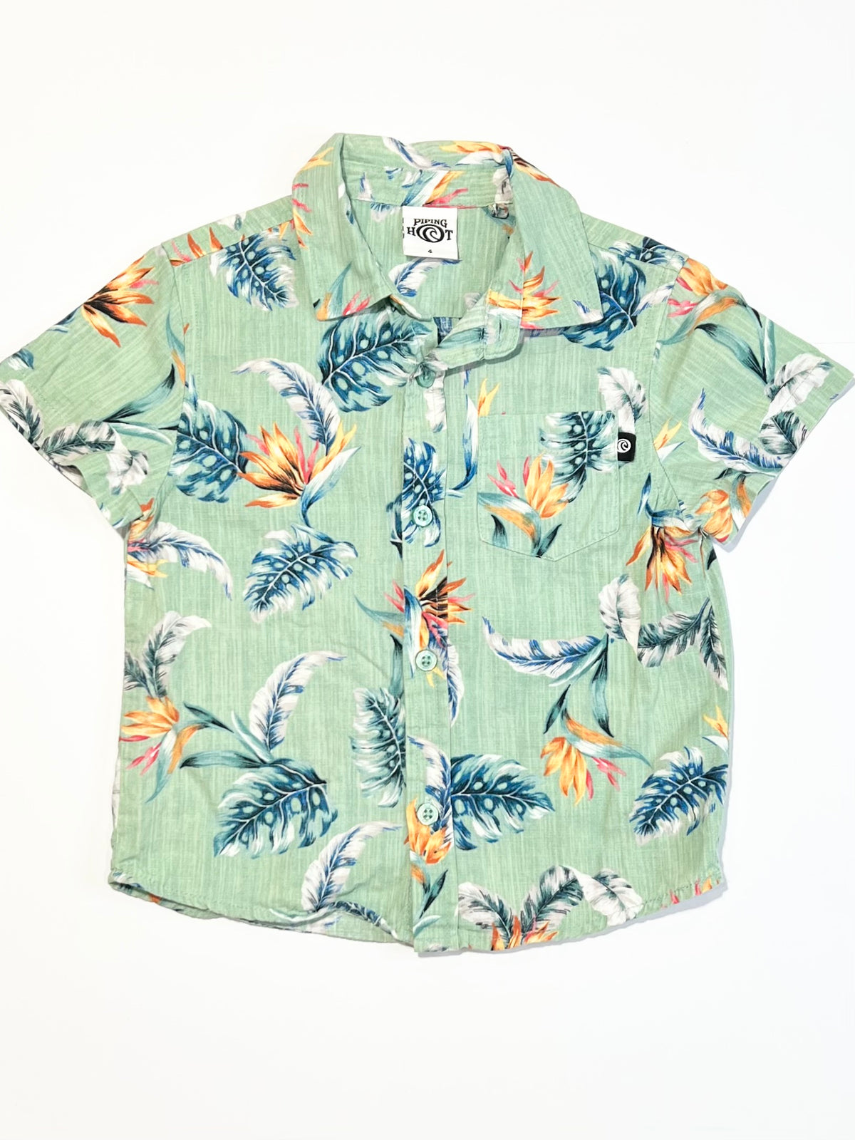 Woven leafy shirt - Size 4