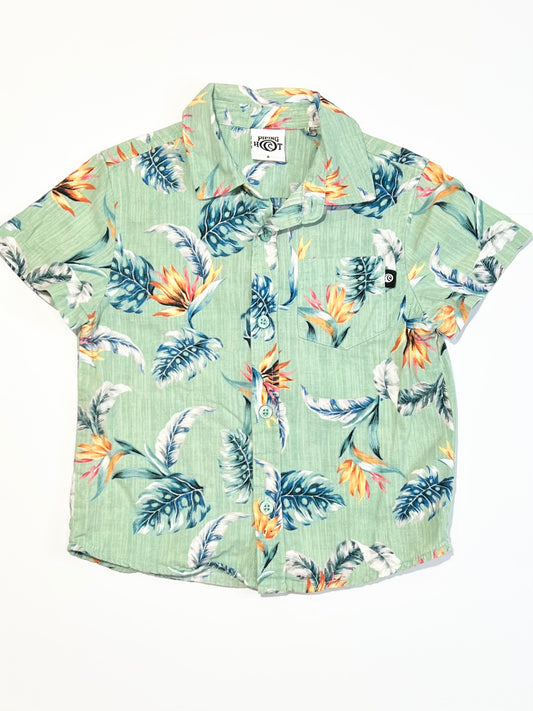 Woven leafy shirt - Size 4