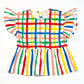 Striped peplum top - Size 4-5
