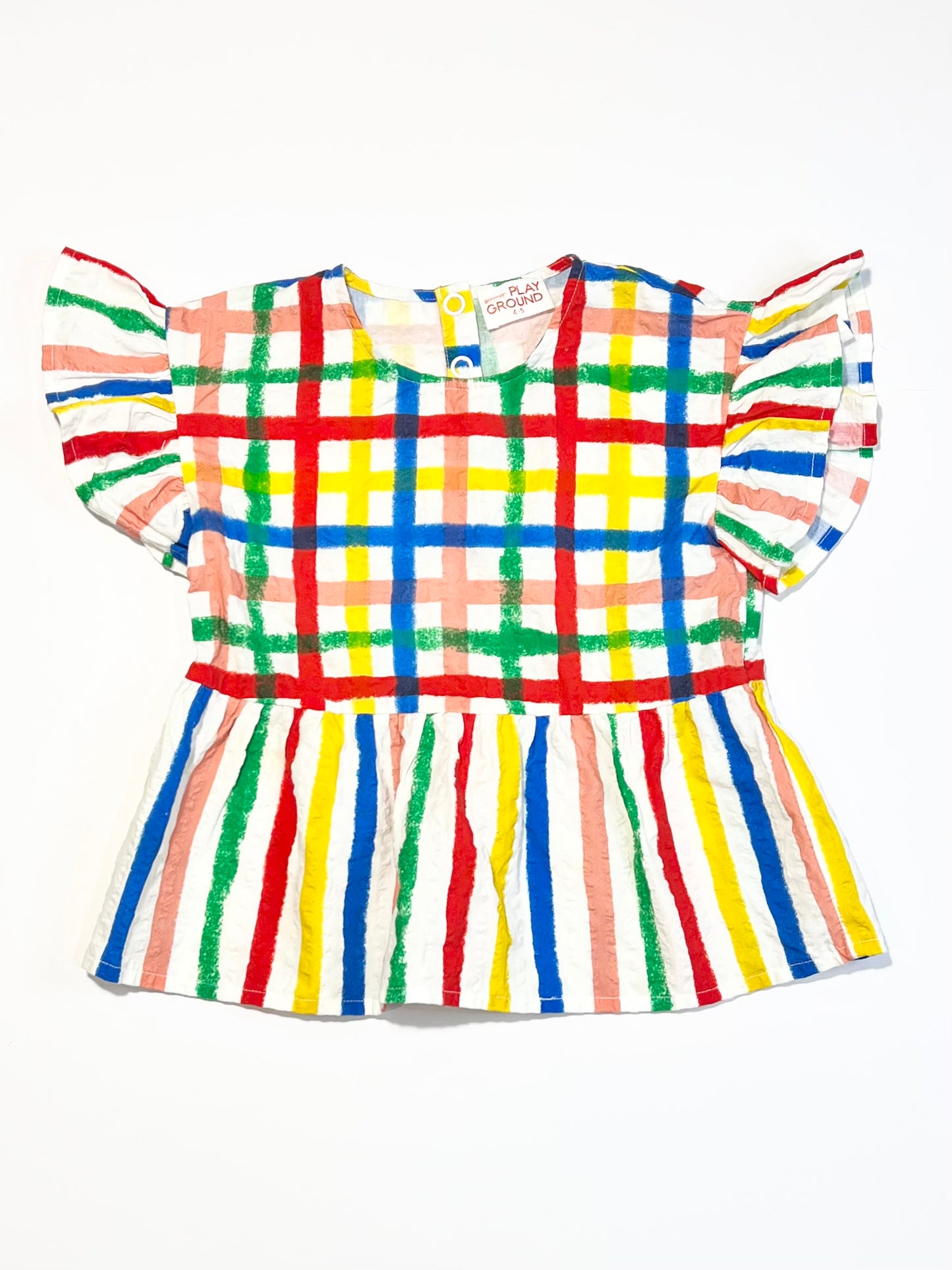 Striped peplum top - Size 4-5
