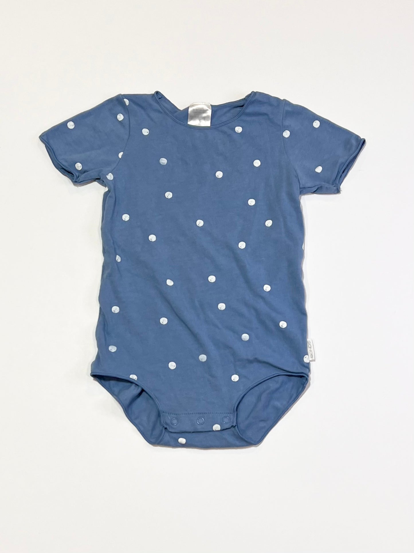 Blue spotty bodysuit - Size 1