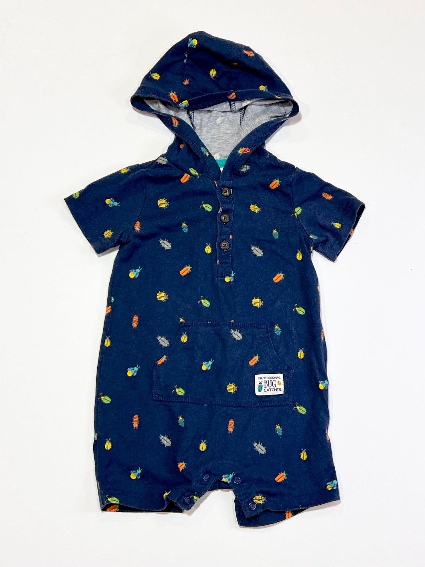 Hooded bugs romper - Size 1