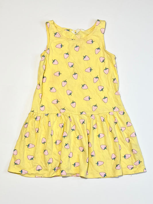 Strawberry jersey dress - Size 4-6