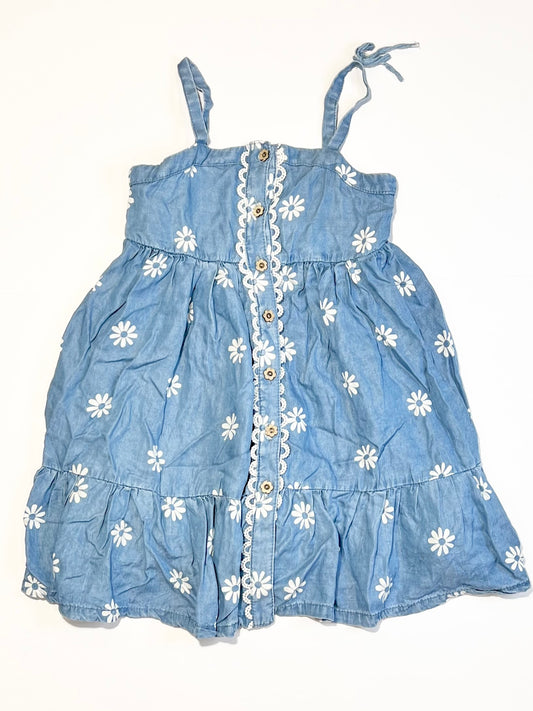 Blue chambray dress - Size 3-4
