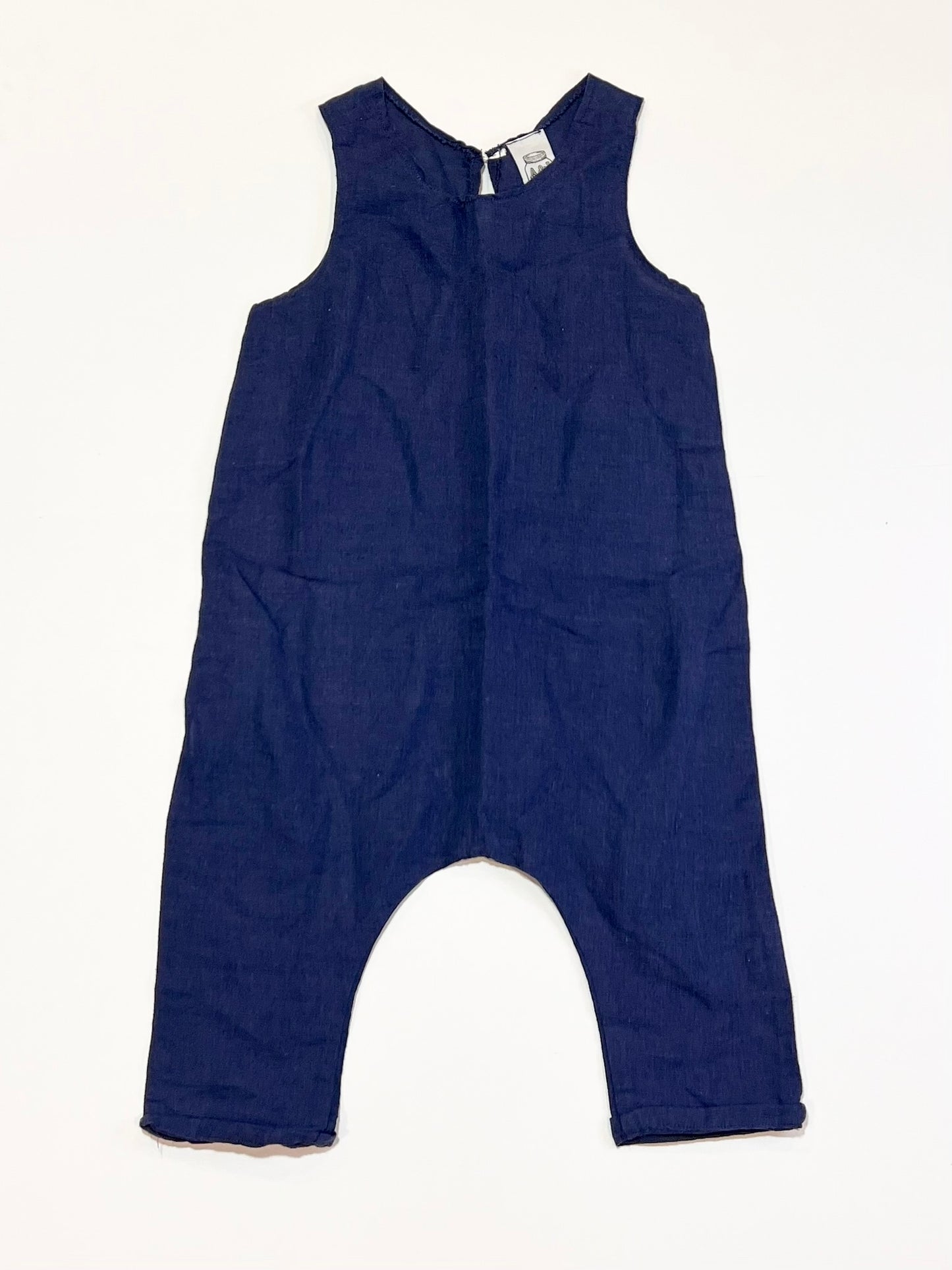 Navy woven romper - Size 1