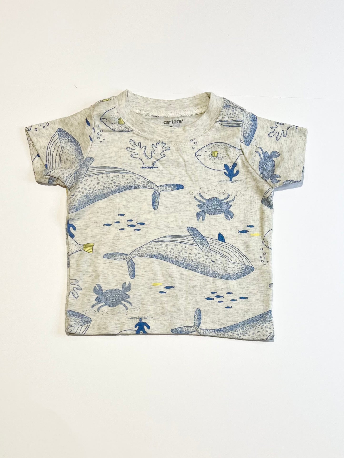 Ribbed whales tee - Size 6-9 months