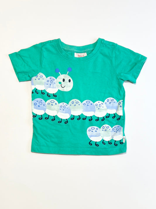 Green caterpillar tee - Size 0