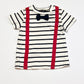 Striped bow tie tee - Size 1