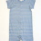 Blue striped romper - Size 3-4