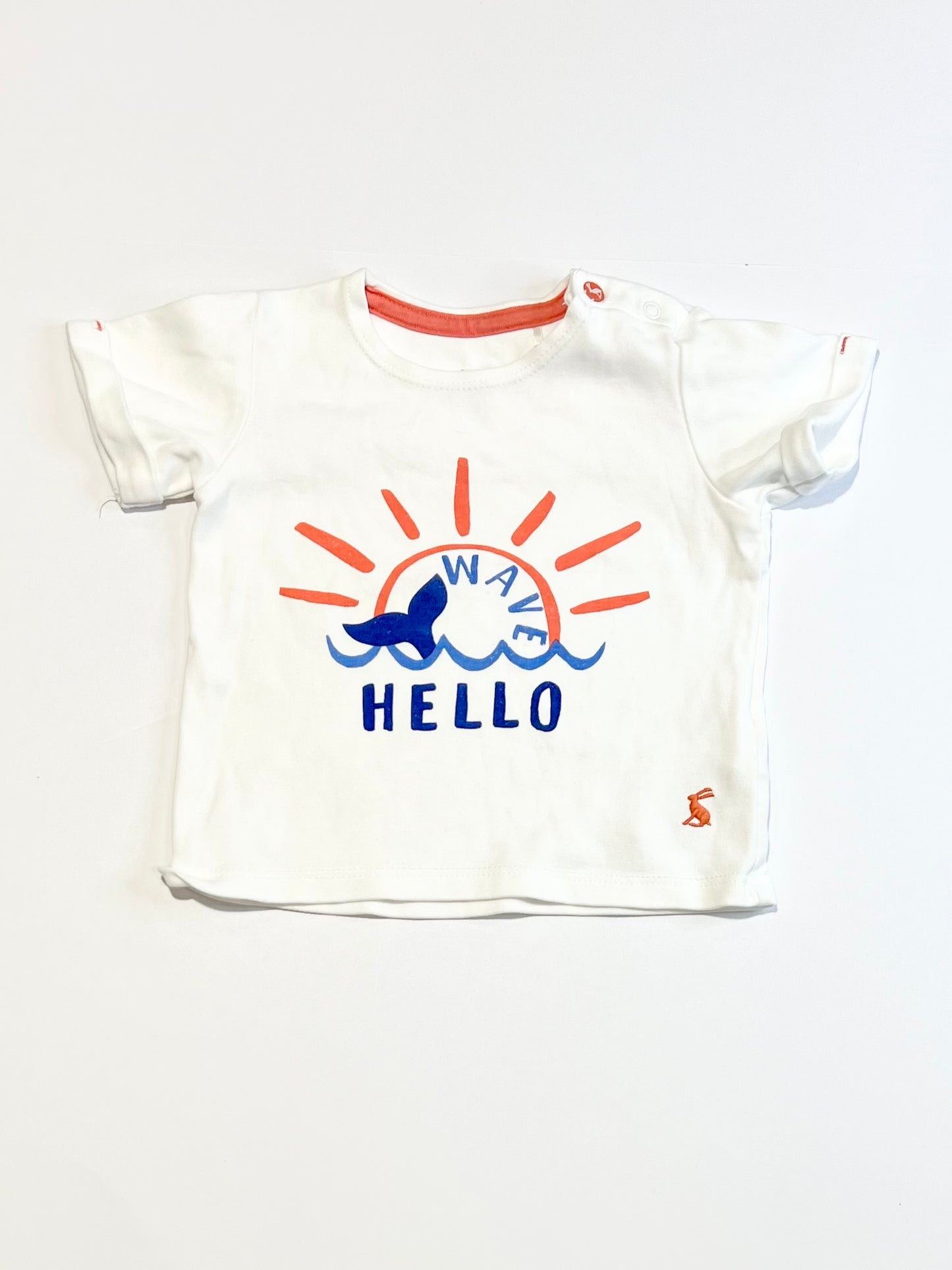 Wave hello tee - Size 6-9 months