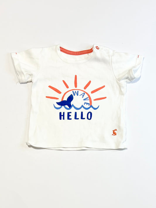 Wave hello tee - Size 6-9 months