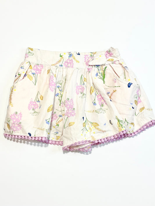 Glitter floral skorts - Size 4