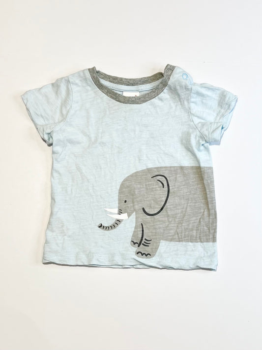 Blue elephant tee - Size 0