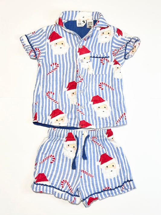 Muslin Santa pyjamas - Size 3