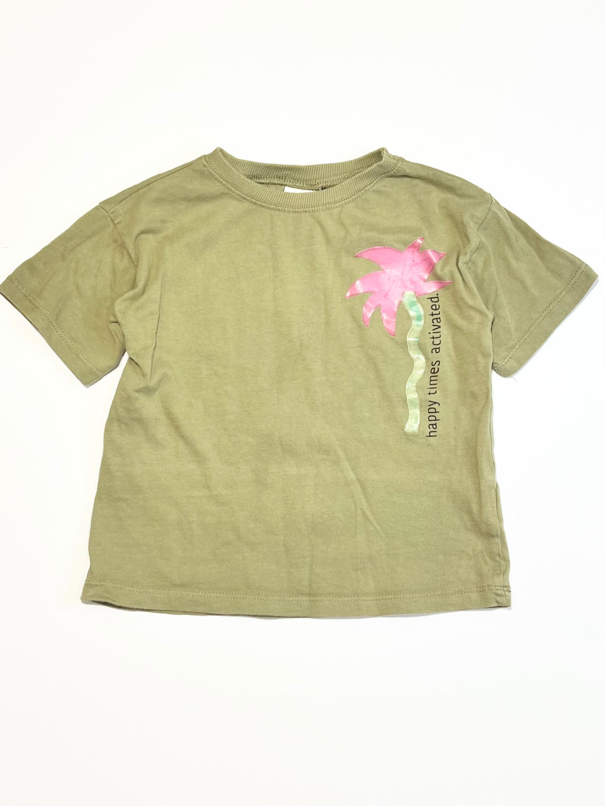 Olive green tee - Size 4