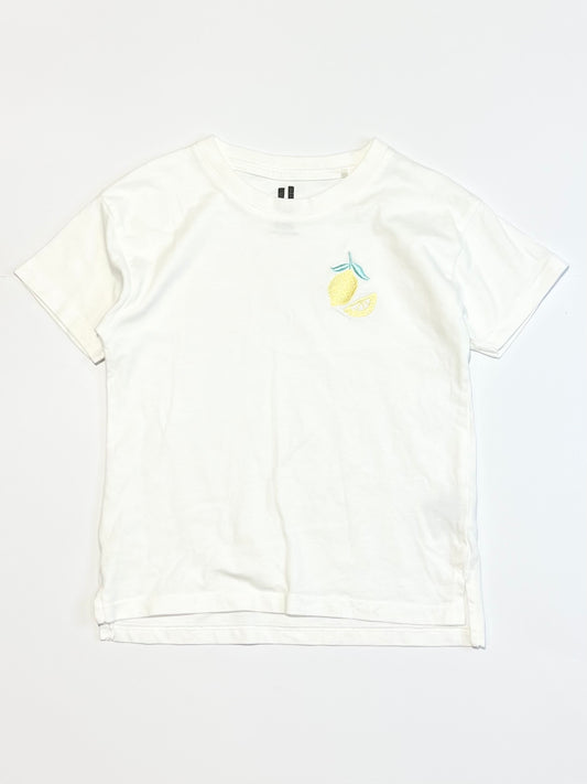 Embroidered lemon tee - Size 4