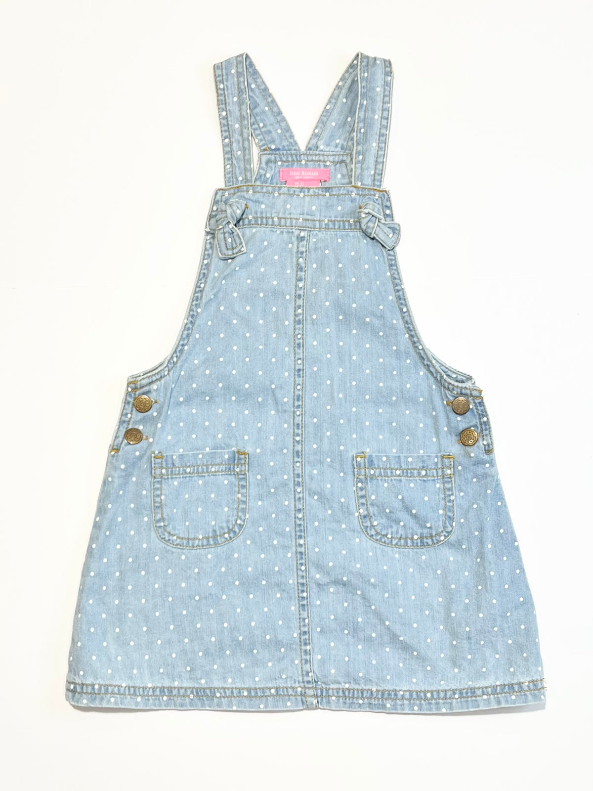 Soft denim pinafore - Size 3-4