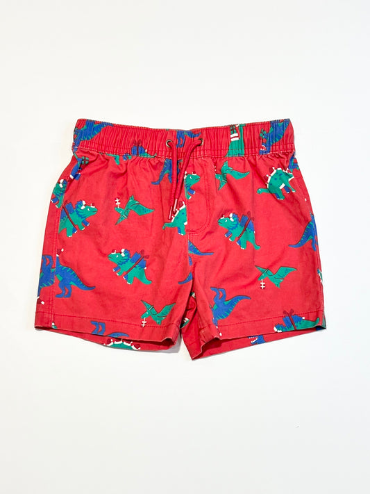 Christmas dino shorts - Size 3