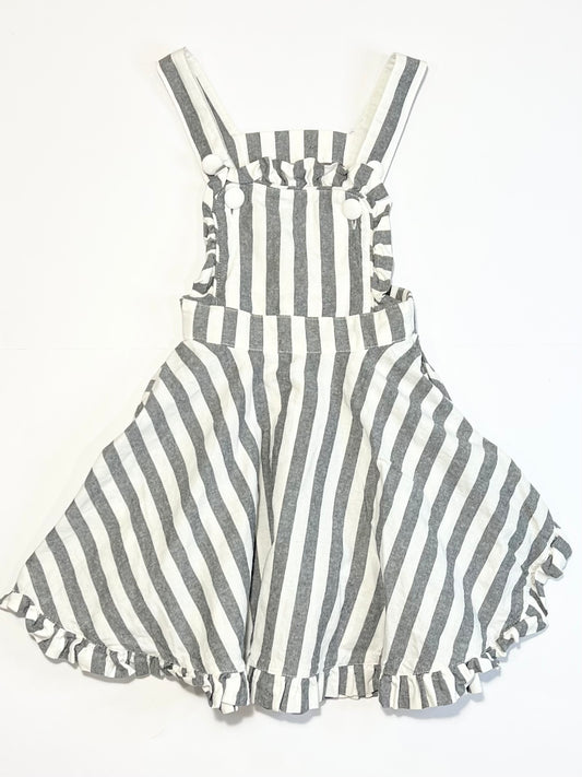 Striped ruffle pinafore - Size 4