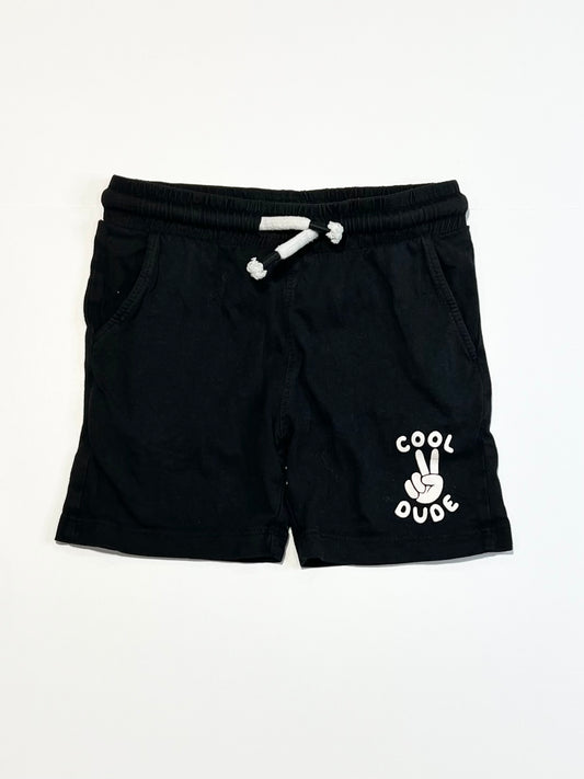 Black jersey shorts - Size 3
