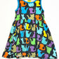 Jersey cats dress - Size 4-5