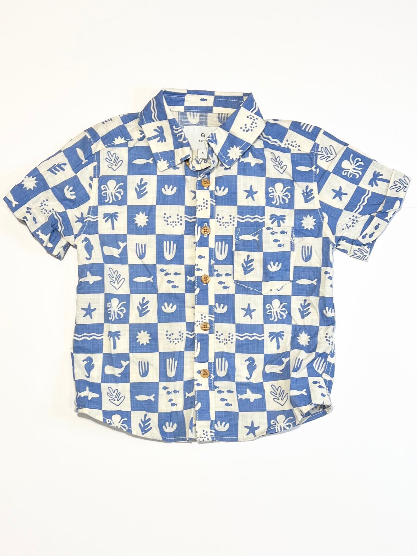 Blue check shirt - Size 3