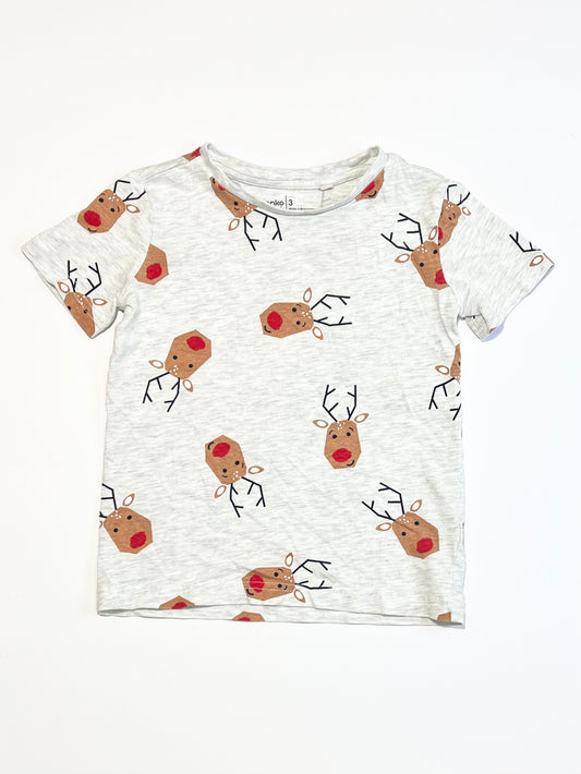 Christmas reindeers tee - Size 3