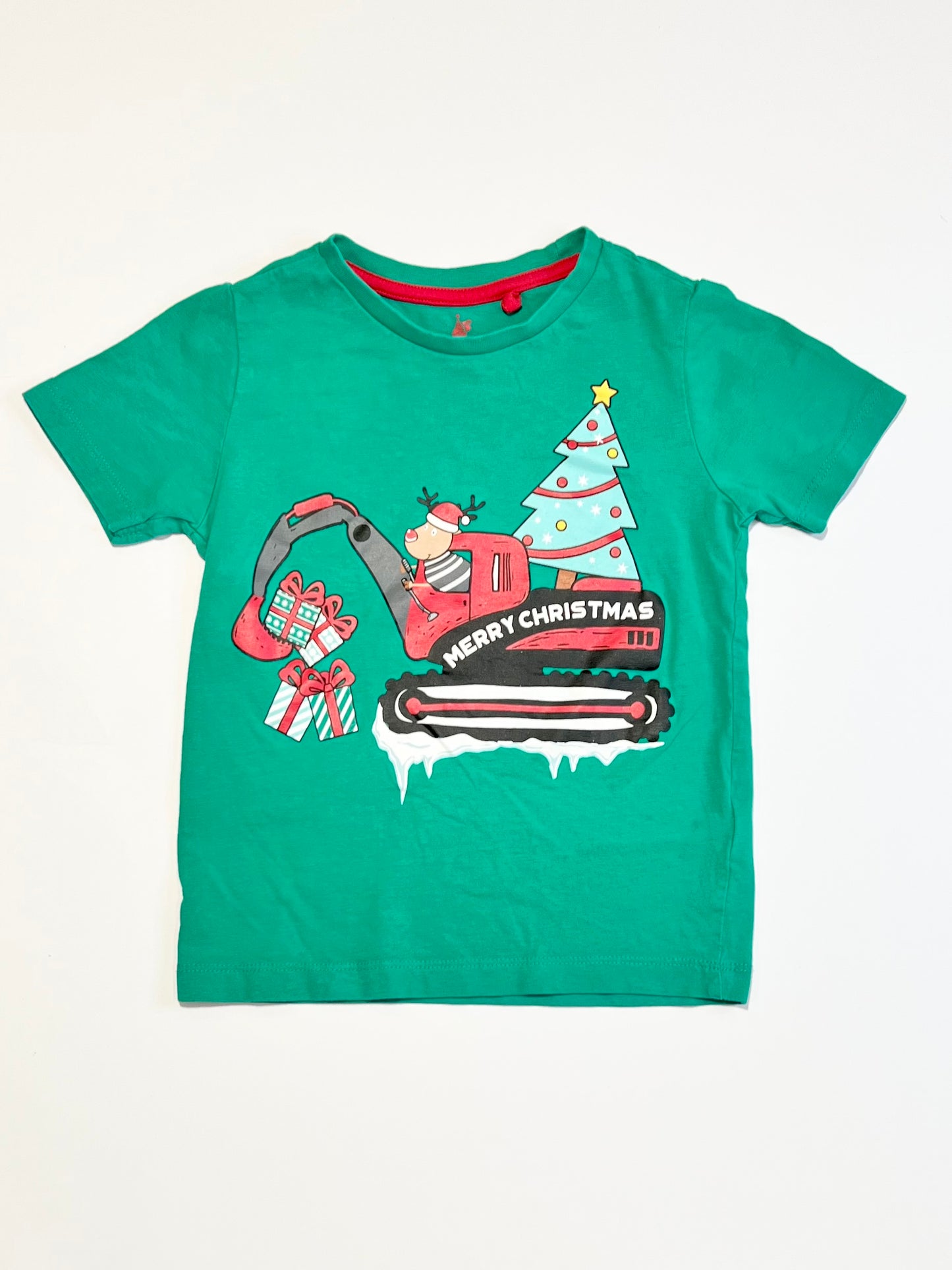 Christmas digger tee - Size 3
