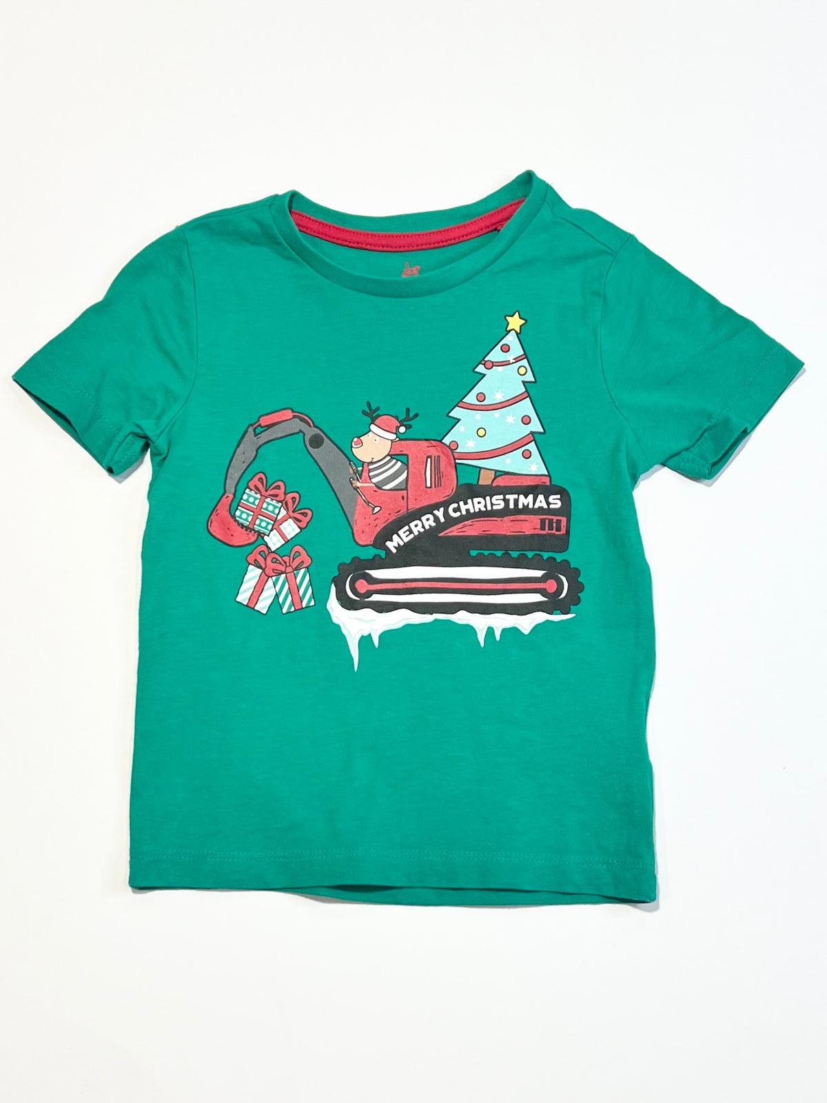Christmas digger tee - Size 2